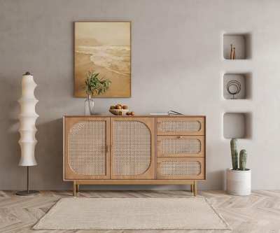 侘寂玄关柜3D模型下载